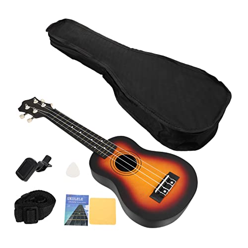 WESIEVYA 弦 アコースティックウクレレ 子供用 バスウッド合板 耐久性設計 携帯便利 小型ギター 初心者向け 音楽教育玩具