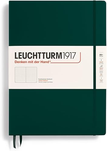 Miniatura 11 de LEUCHTTURM1917 - Cuaderno de tapa dura Master Classic A4+ - 235 páginas numeradas para escritura y diario (negro, punteado) Negro -,marino,Rojo