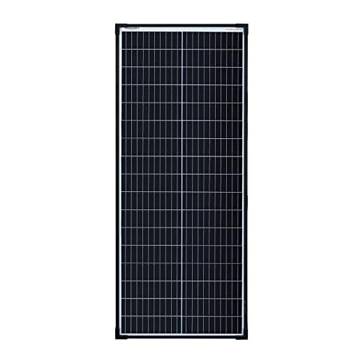 enjoy solar 80W 12V panel solar monocristalino, 182mm células solares 10 barras colectoras Panel solar ideal para autocaravana, sistema de balcón, vivienda de jardín, barco