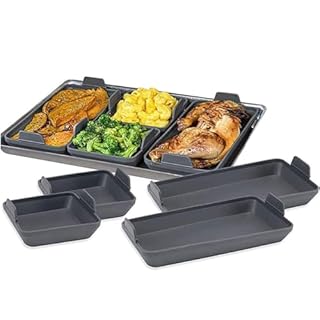 Chris.W 4 Pcs Silicone Baking Sheet Pan Dividers, Non-Stick Baking Sheets Set, Silicone Sheet Pans for Baking, Cheat Sheet Silicone Baking Tray, Air Fryer Oven Sheet Pan Divider, Oven Dishwasher Safe