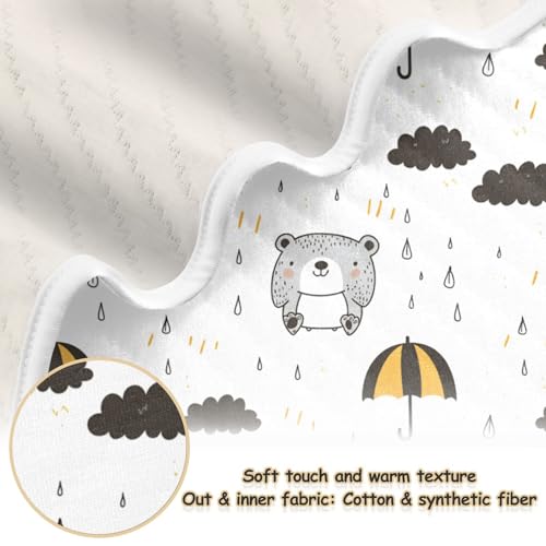 Custom Cute Animal Bear Pattern Swaddle Blanket Cozy customised Kitten Monogrammed Blankets for Girls or Boys 30x40in frazadas para2