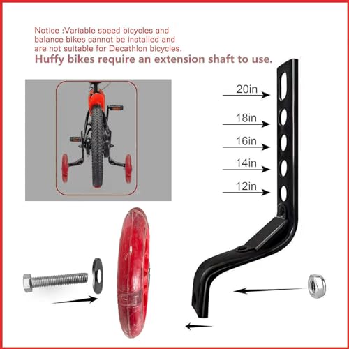 Image of Training Wheels for Bicycle,Compatible for Bikes of 12 /14 /16 /18 /20 Inch | Safe durable