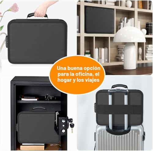 Miniatura 9 de Caja De Documentos Ignífuga Docsafe 5200 F Caja De Almacenamiento Con Aislamiento Térmico Mejorada Ignífuga Y Resistente Al Agua Organizador De Archivos De 8 Capas Con Cerradura, Almacenamiento Seguro