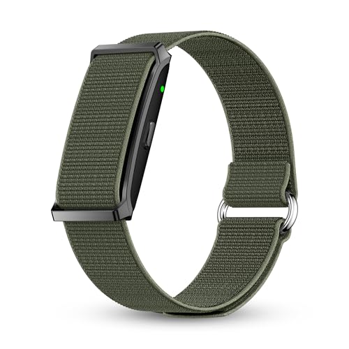 Pebble Newly Launched Qore Fitness Band with 45 Days Battery Life| 100+ Sports Modes| Advanced Health Tracking HR| SpO2| Stress| Sleep| OneKey Measurement| Smart Notifications - (Camo Green) view 1
