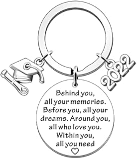 SDOFY Class of 2022 Graduation Gifts for Her Him Inspirational Gifts Keyring Encouragement Keychain Gifts for Daughter Son Friends Senior Students Always Remember You are Braver Stronger Smarter