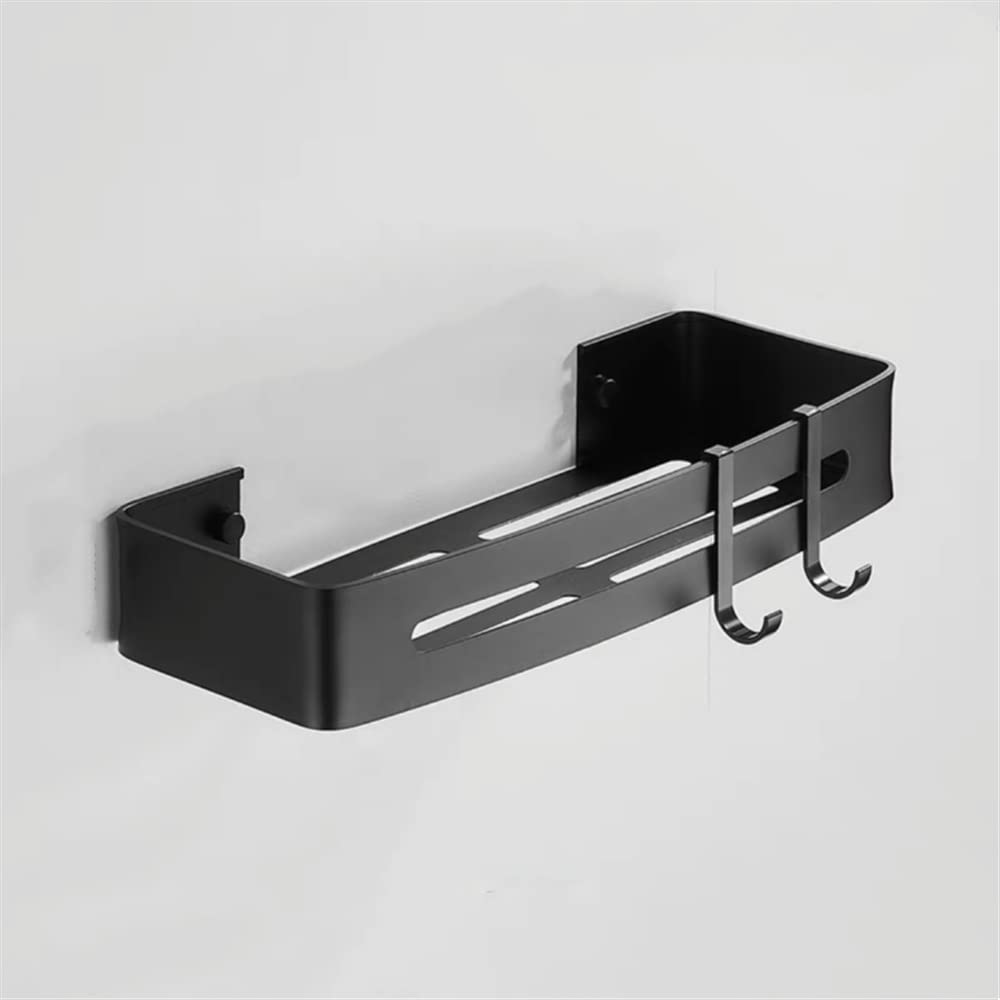 Estante de ducha esquinero con rejillas de drenaje rápido en aluminio