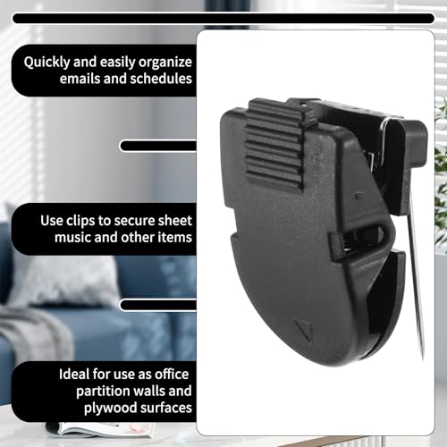 Psiriol 15Pcs Cubicle Clips Plastic Cubicle Hooks for Fabric Walls Fabric Clips for Hanging Photos Notes Bulletin Board Memos Frame Office Cubicle Accessories - Multicolor