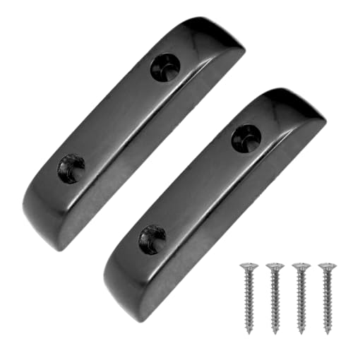 2 Pcs Durable Anti-Slip Bass Guitar Thumb Rest Plastic Vintage GM04 Silver