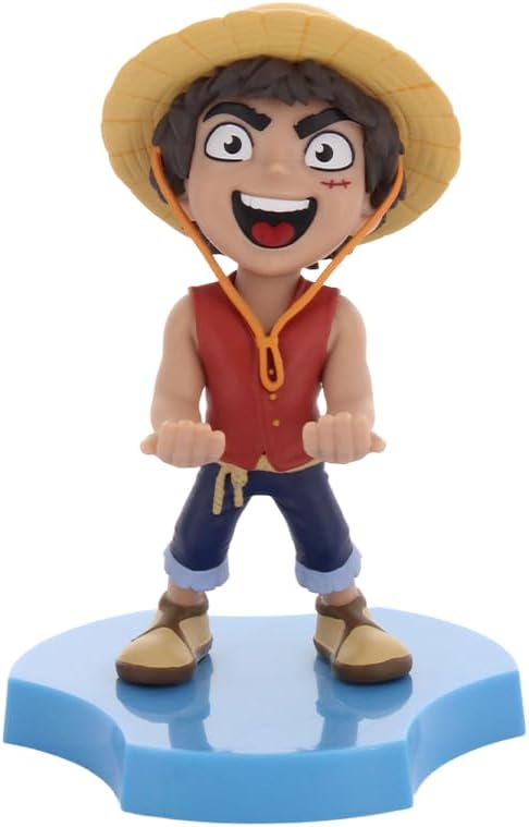 Cableguys Minis One Piece Luffy Phone Stand & Earbuds Holder - Phone Holder for Desk and Bedside, Earbud Holders for Cell Phones, Earphone & Small Devices, Fun Desk Accessories for Kids and Adults