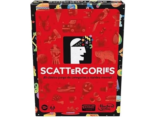 Hasbro Gaming Juego clásico Scattergories - Juego de Fiestas para Adultos y Adolescentes a Partir de 13 años - Juego de Mesa para 2 o más Jugadores - Agilidad Mental e Imaginación | Ya disponible en tu tienda friki favorita! En mundofriki.es!