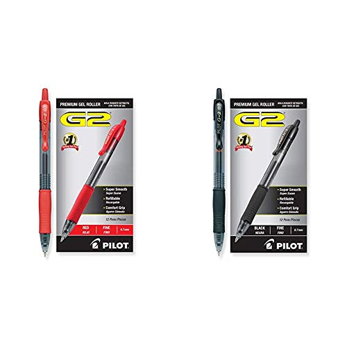 Bolígrafos Pilot G2 Gel Roja Punto Fino 12 Unidades