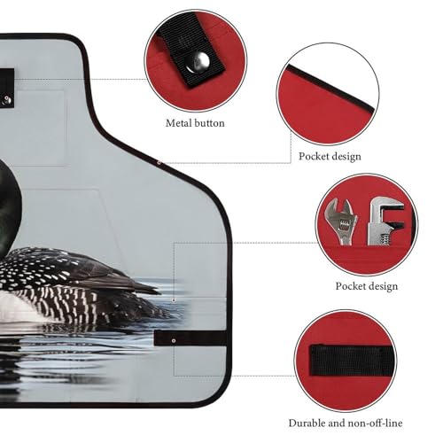 Delantal de trabajo Loon Nature Bird con 8 bolsillos ajustable miniatura 3
