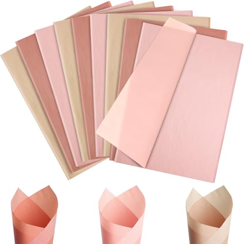 90 Sheets Gradient Dusty Pink Tissue Paper 20x14 Assorted Gradient Dusty Blush Pink Gift Wrapping Tissue Dusty Pink DIY Art Craft Tissue Paper for Vintage Wedding Birthday Party Decor