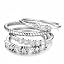 White CZ-Silver Tone