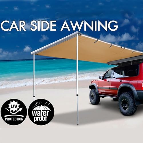 Tenda laterale per auto, impermeabile, estraibile, UV50+ 420D, tessuto Oxford, resistente alle intemperie, per campeggio all'aperto, con borsa per il trasporto