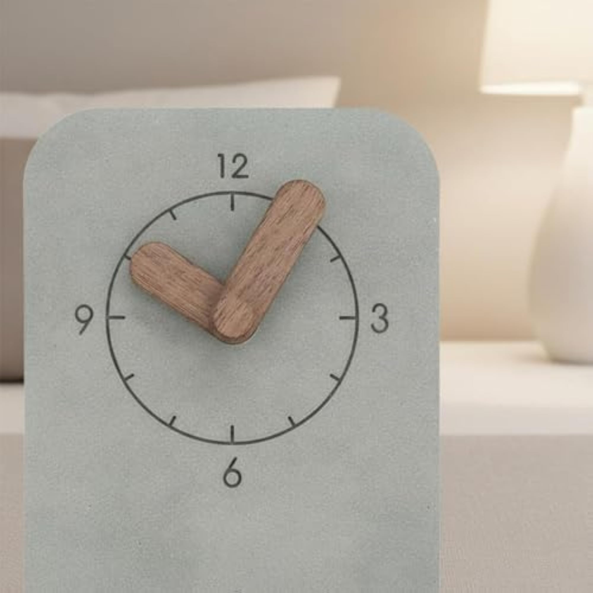 Minimalist Eco-Friendly Silent Desk Clock, Green
