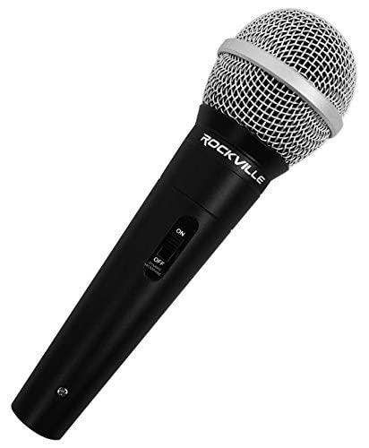 Rockville Wired Pro Mic Kit 1 - High-End Metal Microphone+Mic Stand+Carry Bag+Cable #TOP2