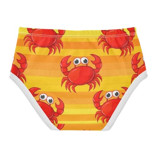 Girls Underwear Toddlers 2t Cotton Cute Panties Girl Fun Underpants Briefs Cute Red Cartoon Crabs2