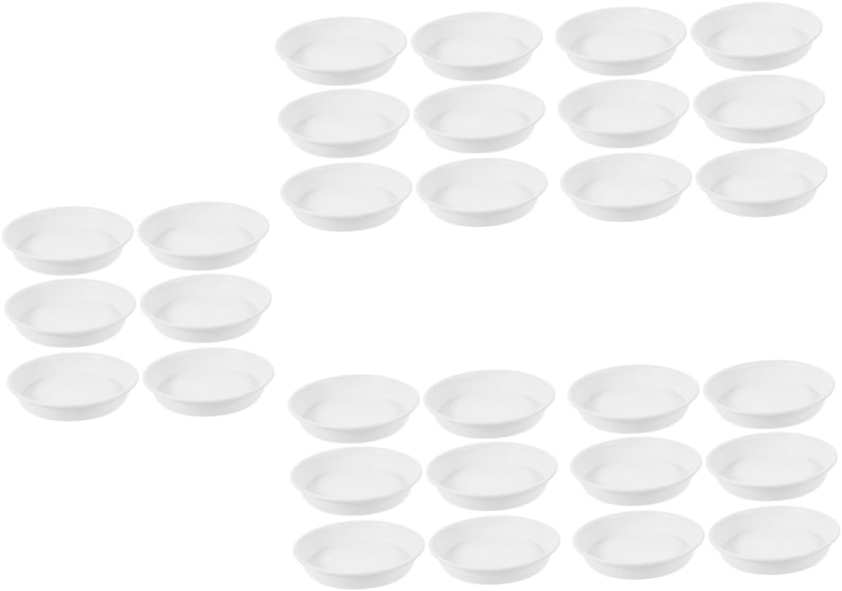 ibasenice 30pcs Round Plant Tray Thick Saucer for Potted Plants Water Drip Tray for Use Fits Pots