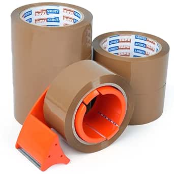 ADHES Lot de 12 rouleaux de ruban adhésif d'emballage pour boîtes de déménagement, 4,8 cm x 91,4 m x 2,7 mm ADHES Lot de 12 rouleaux de ruban adhésif d'emballage pour boîtes de déménagement, 4,8 cm x 91,4 m x 2,7 mm