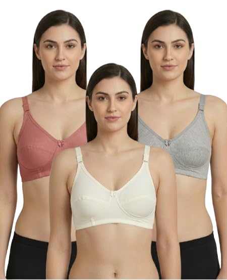 mind & soul Women’s Magnet D-Cup Full Coverage Bra | Interlock Cotton Lycra | Wire-Free, Seamless | Adjustable Straps | Pack of 3-picture-20