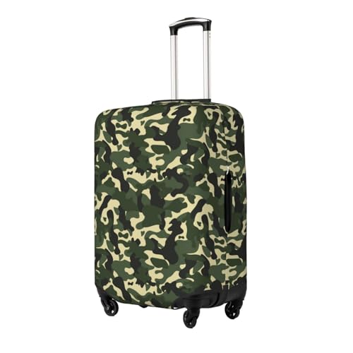 Camouflage Dark Green Luggage Cover Protector Anti-Scratch Washable Fits 18-32 Inch Luggage-X-Large2