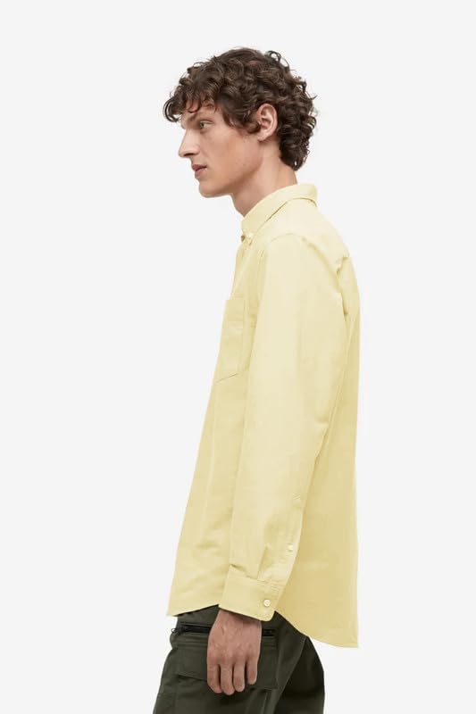 Image of BE ACTIVE Men's Oxford Cotton Lycra Casual Shirt || Men Stylish Shirt || Full Sleeves || Simple Shirt for Men || Timeless Style & Comfort