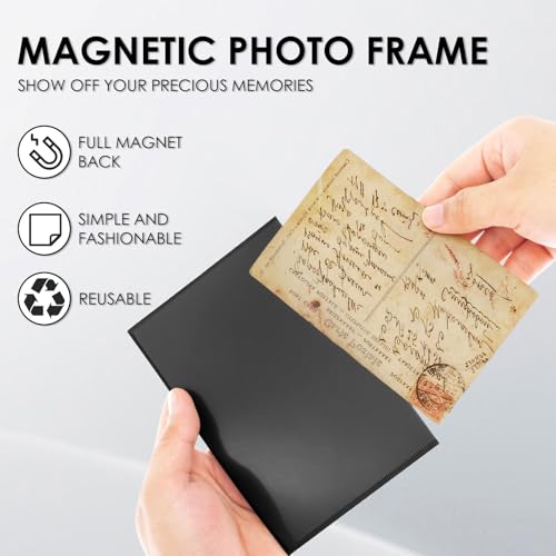 Goshoppers 20 Stück Bilderrahmen Magnetisch 10x15 cm Fotomagnete Kühlschrankmagnete PVC Magnetische Bilderrahmen Set Fotogeschenke für Foto Postkarten,Beste Freundin Geschenke Personalisiert