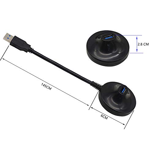 4.7 Feet Usb 3.0 Extension Cable With Pedestal Male To Female Data Transfer Cord 5Gbps Youcheng For Usb Flash Drive, Keyboard, Mouse #TOP3