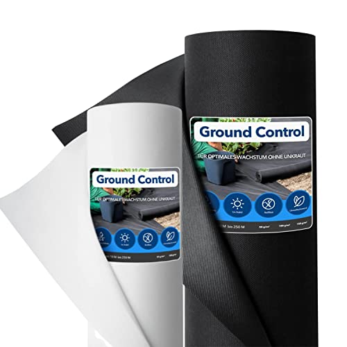 casa pura Rouleau de non-tissé anti-mauvaises herbes 1x50m = 50 m² - Film anti-mauvaises herbes - Air et perméable à l'eau - Tissu anti-déchirure - Épaisseur : 0,14mm - 50 g/m² - Vendu au mètre - Noir