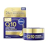 NIVEA Q10 Anti-Wrinkle 60+ Extra Nourishing Night Cream (50ml), Nourishing Night Cream Reduces Deeps Wrinkles, Intensely Hydrating and Restoring Overnight Anti-Wrinkle Moisturiser