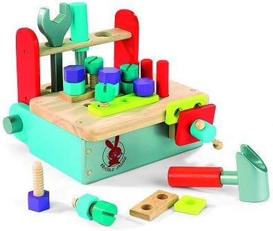 Janod - J05701 - Jouet en Bois - Jeu de construction - Etabli bricolo pliant : Amazon.fr: Jeux 