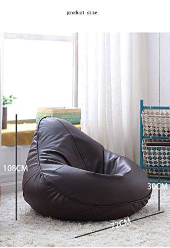 JJZXT Leder Lazy Sofas Decken Stühle ohne Füllstoff Leinen Stoff Liege Sitz Sitzsack Hocker Puff Couch Tatami Wohnzimmer – Bild 3
