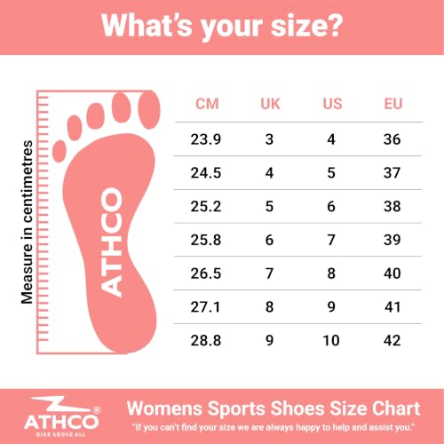 Image of ATHCO womens Aira Women's Sneakers Comfortable Walking, Running & Casual Shoes Stylish Lightweight Design with Steady Grip Casual Sneaker Shoes for Women Soft Cushioned Insole Sneakers for Women AIRA ATHCO