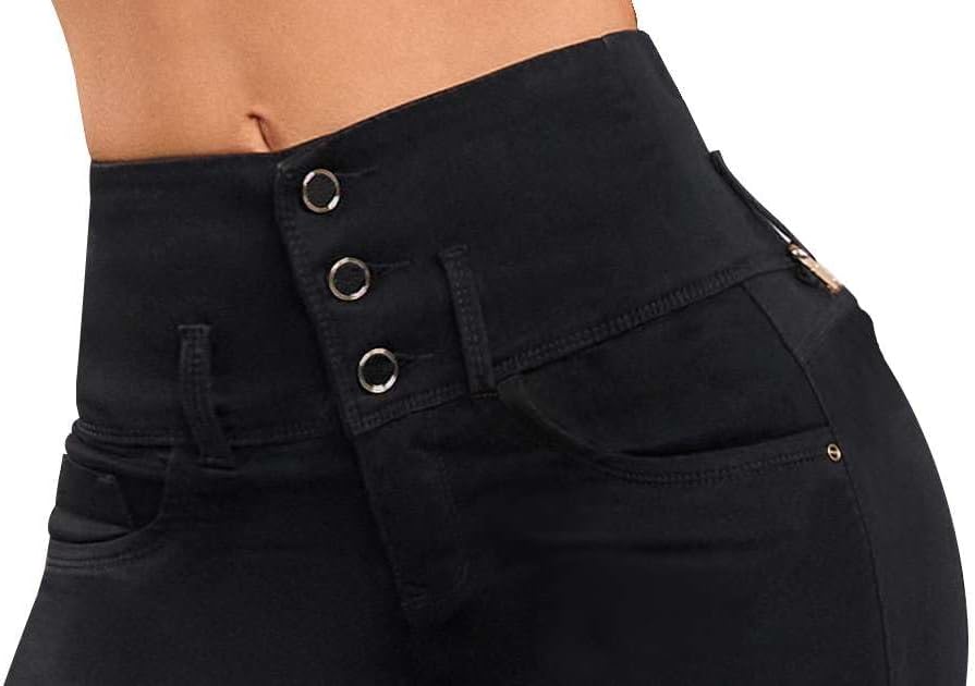 Fiorella Shapewear Pantalones Colombianos Levanta Cola | Butt Lifting Colombian Jeans Boot Cut | High Waisted Push Up 534