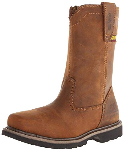 Caterpillar Men’s Wellston Steel Toe Work Boot, Dark Brown, 9 M US