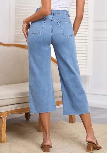 Women's Wide Leg Jeans Straight Leg High Waisted Butt Lifting Stretch High Waisted Baggy Jeans for Women2