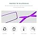 MUQIDA Rear View Mirror Protector Frame, Interior Rear View Mirror Cover for Model 3 Y X S Semi 2014-2024, Soft Silicone Edge Frame Decorative Accessory for Automotive Mirrors (Purple)