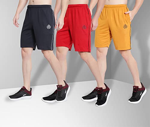 Image of DIA A DIA Men's Cotton Shorts with Zipper Pockets - Elastic Waist with Drawstring, Comfortable Casual & Gym Shorts for Men, Sizes M to 5XL (28-46 Inch Waist), Plus Sizes