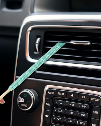 Image of 11 PCS Microfiber Detail Duster Sticks, Mini Duster Crevice Cleaning Tool for Car Air Vents, Blinds, Fans, Windows, Small Spaces, Gap Dust Cleaner