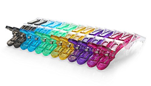 image for Onedor 12 pcs Transparent Professional Hair Stylist Hair Clips. Salon 