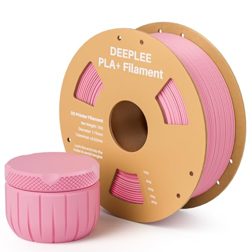 Image of PLA+ 1.75mm 3D Printer Filament, PLA Plus with Dimensional Accuracy + /- 0.02mm, Higher Strength and Toughness, Neatly Wound, No Clogging, Fits for Most FDM 3D Printers, 1KG Pink