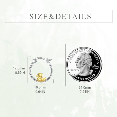 CRMAD Highland Cow/Hummingbird/Ladybug/Duck/Capybara/Rabbit/Seal/Crocodiles/Penduin Earrings for Women Sterling Silver Animal Jewelry4