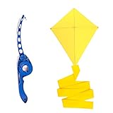 Blue Castakite Kite Flying Handle and Reel That Eliminates The Frustrations of Conventional Winders and Spool - Free Yellow Kite Included! AS SEEN ON TV!!