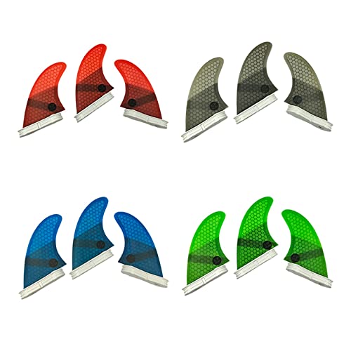 Aletas de Surf L Set de 3 Unidades de Panal para Tabla de Remo y Kayak 4