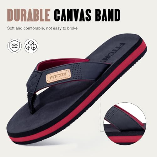Image of FITORY Men's Flip-Flops, Thongs Sandals Comfort Slippers for Beach