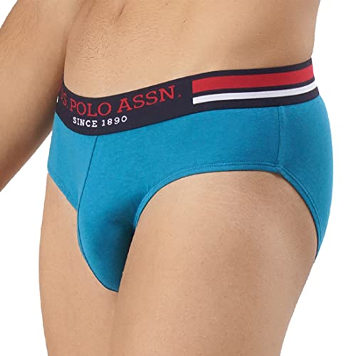 Image of U.S. Polo ASSN. Men's I006 Elasticized Waist Pure Cotton Underwear Briefs - Pack of 2