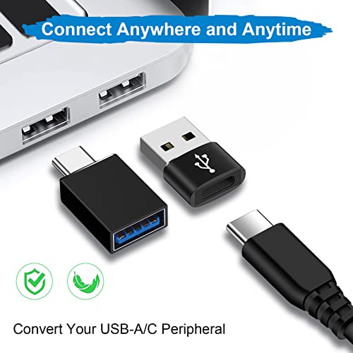 𝟮𝟬𝟮𝟯 [4 Pack] Usb C To Usb Adapter [Usb-C To Usb-A],Usb To Usb C Adapter [Usb A To Usb C] For Samsung/Iphone/Pc/Airpods/Ipad/Macbook/Laptop/Carplay, Female Adapter Data Transfer & Fast Charging #TOP1