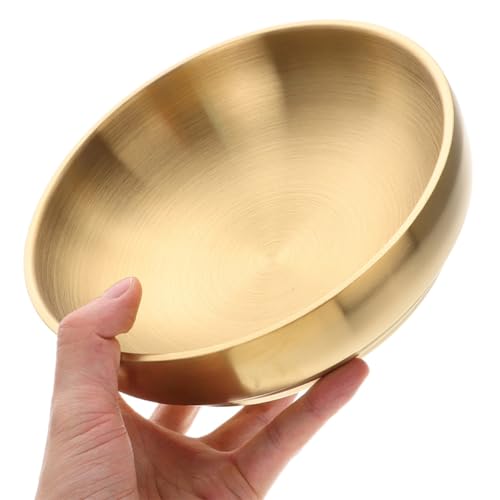 Cuenco dorado de acero inoxidable decorativo de diseño exclusivo para hotel y oficina elegante 5