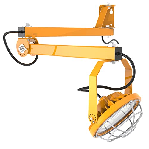 OSTEK LED Loading Dock Lights 30W with Swing Single Folding Arm 4,200LM, 360&deg; Rotatable Lamp Head...